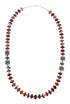 Native American Oyster Shell And Sterling Silver Bead Necklace JX131108